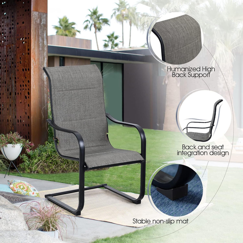 Patio Furniture Set Outdoor Dining Set 7 Pieces with High Back Chairs and Expandable Table F382