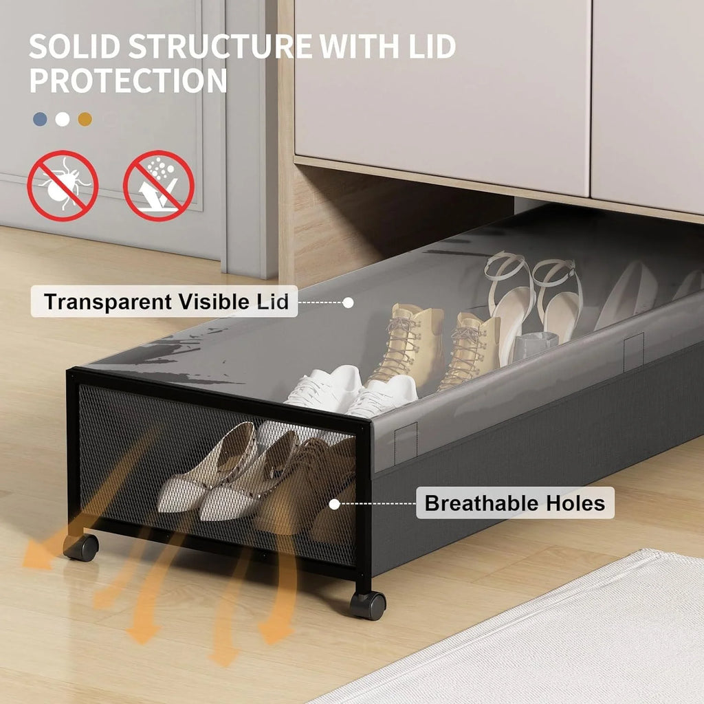 Under Bed Storage Containers with Wheels, Large 54L, 2 Pack I15764