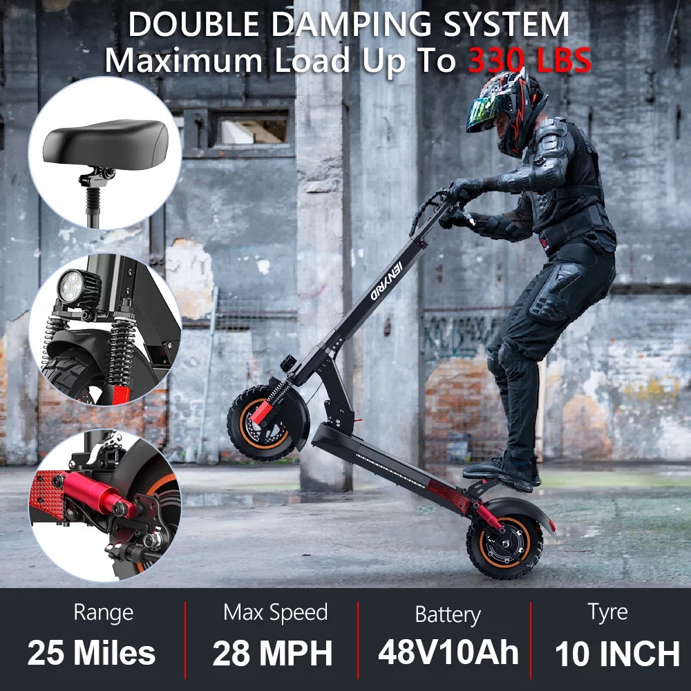 Electric Scooter 28 mph, 25 Miles Range, 700W, 10" Tires, Foldable A877022