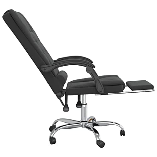 Massage Reclining Office Chair Black Velvet G5765