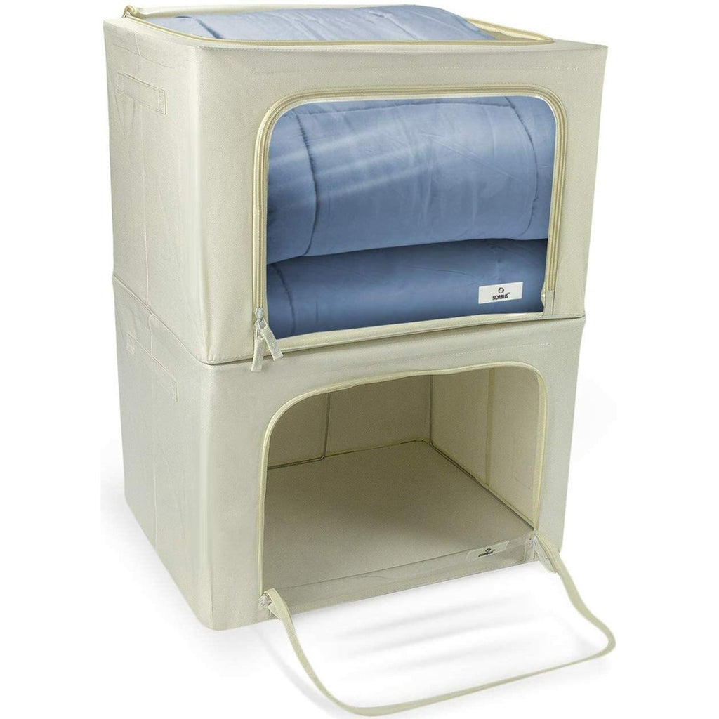 Stackable Clothes & Blanket Storage Bags - Underbed & Closet Organizer (2-Pack) M57322