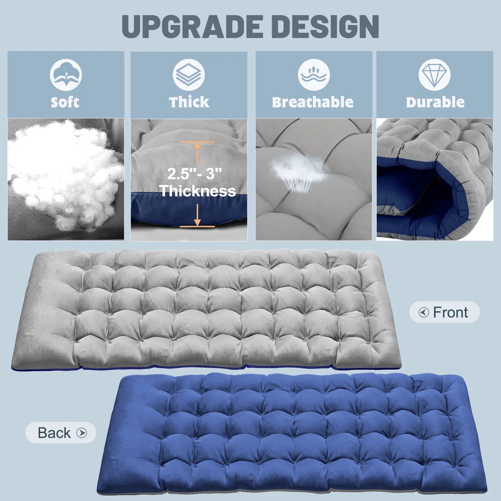 Camping Cot for Adults, Portable Folding Bed with Mattress and Carry Bag P392456