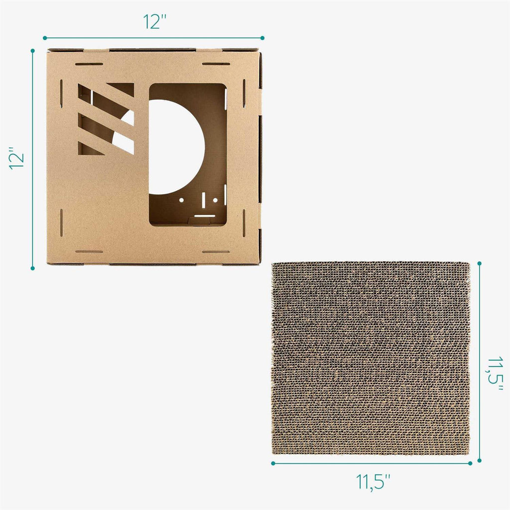 Modular Cardboard Cat House DIY Play Tower for Small Cats D615566