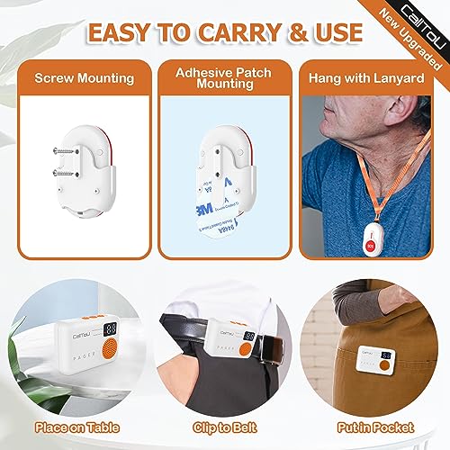 Wireless Call Button for Elderly Monitoring with 2 Receivers and 2 SOS Buttons Y9436