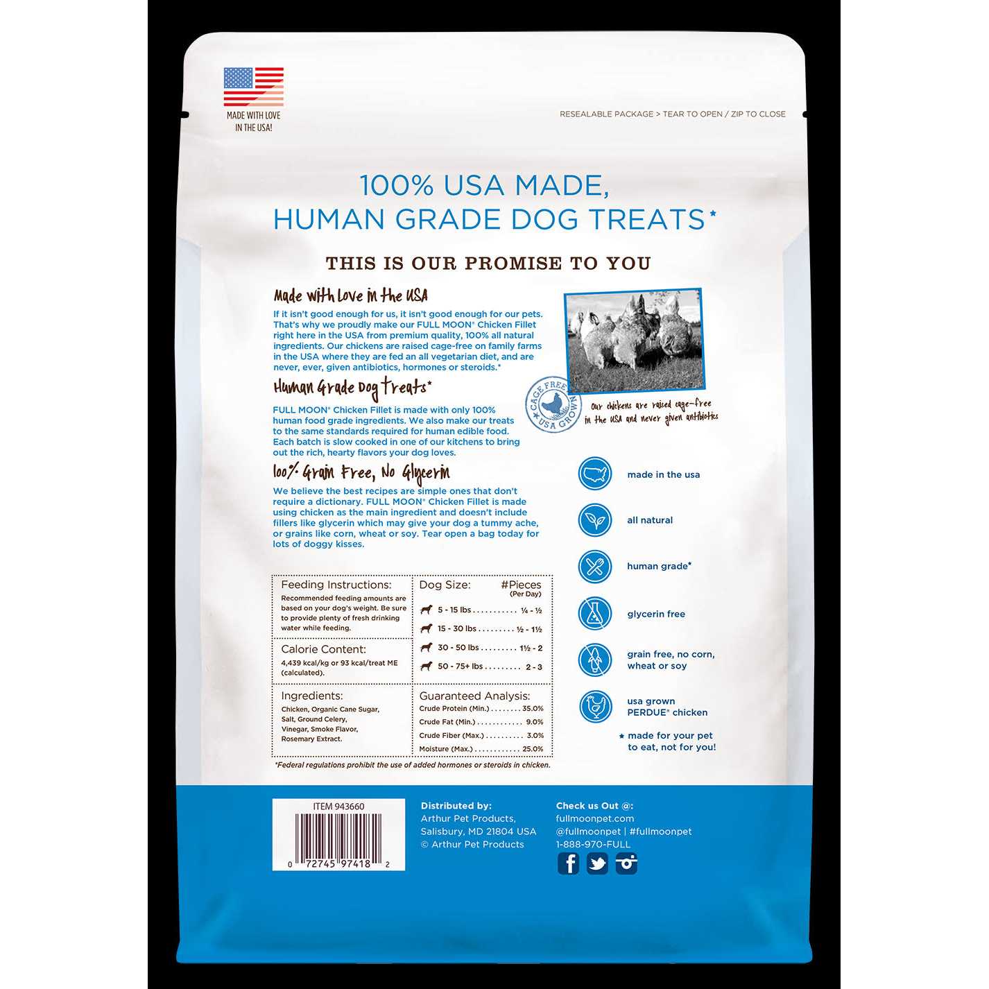 Chicken Fillet Dog Treats 48 oz X1029