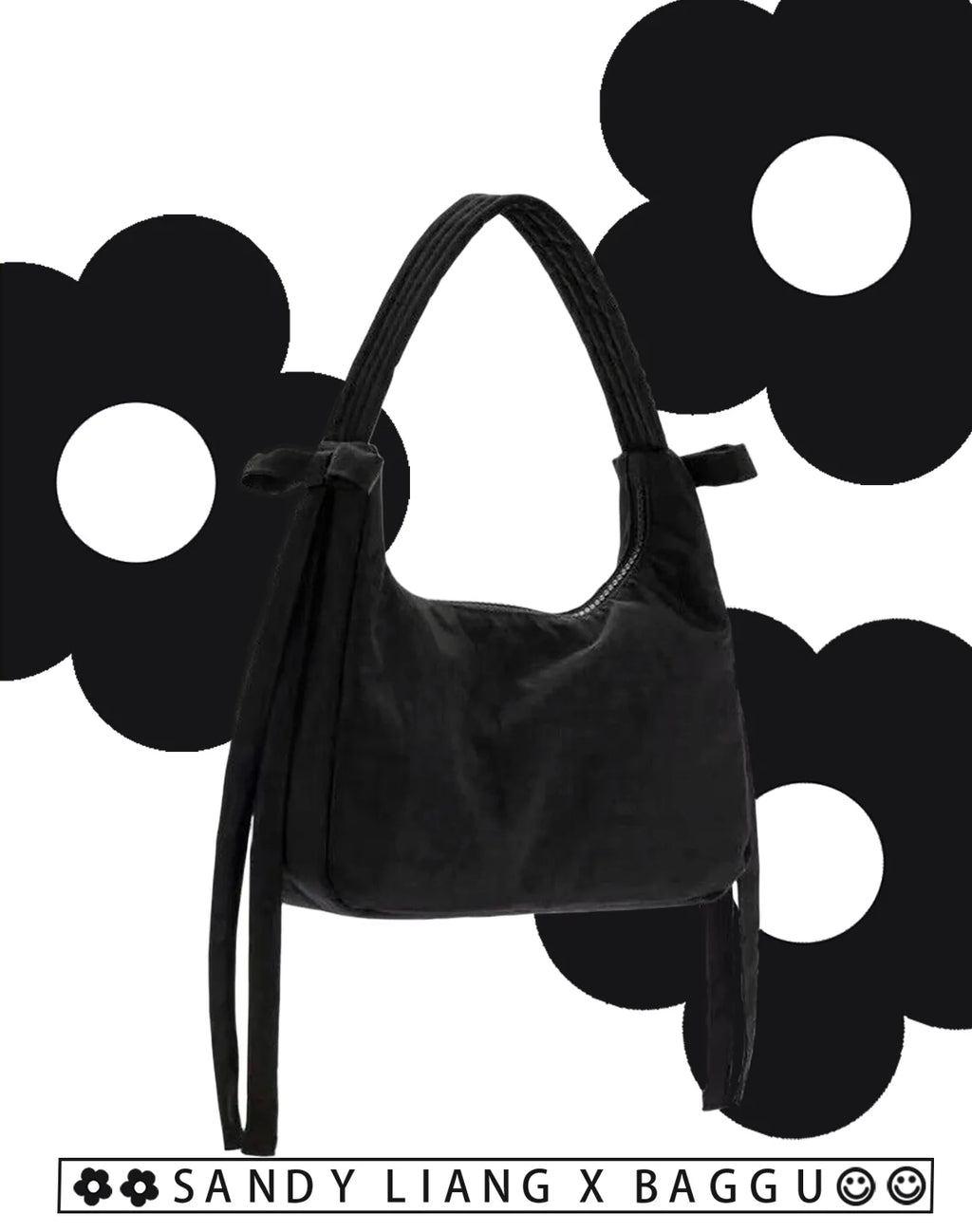 Mini Bow Nylon Handbag P87138