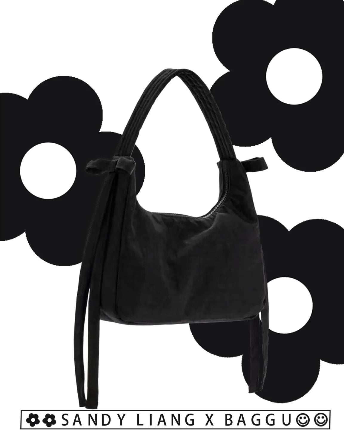 Mini Bow Nylon Handbag P87138