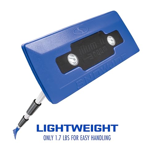 4-in-1 Telescoping Scratch-Free Snow Broom + Ice Scraper with LED Headlights G8259