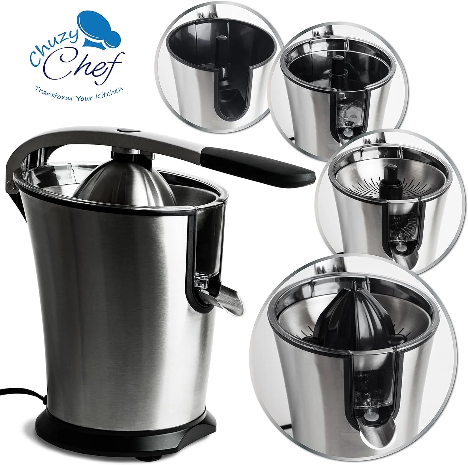 Electric Citrus Juicer with Anti-Drip Press, 300W O4816