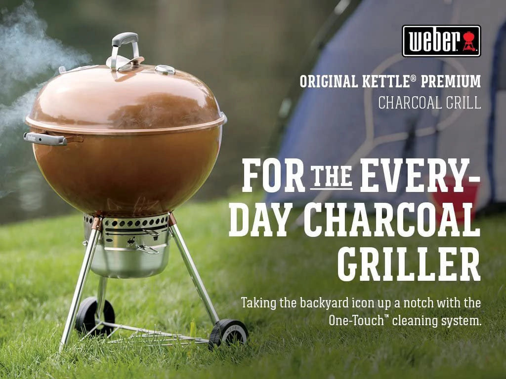 Charcoal Grill, 22-Inch, Copper E749286