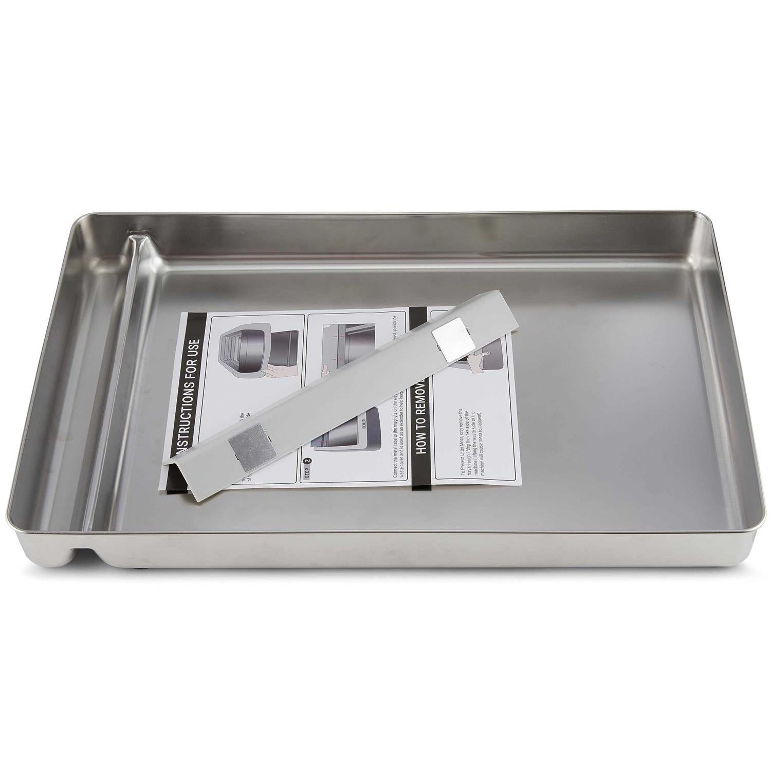 COSPARX Stainless Steel Reusable Litter Tray Compatible with Pet-Safe Scoop-Free Self-Cleaning Cat Litterbox - Pet Supplies online store