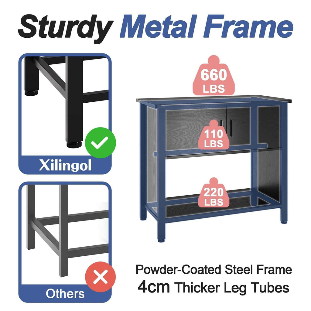 Aquarium Stand with Cabinet for Fish Tank Accessories Storage V803050