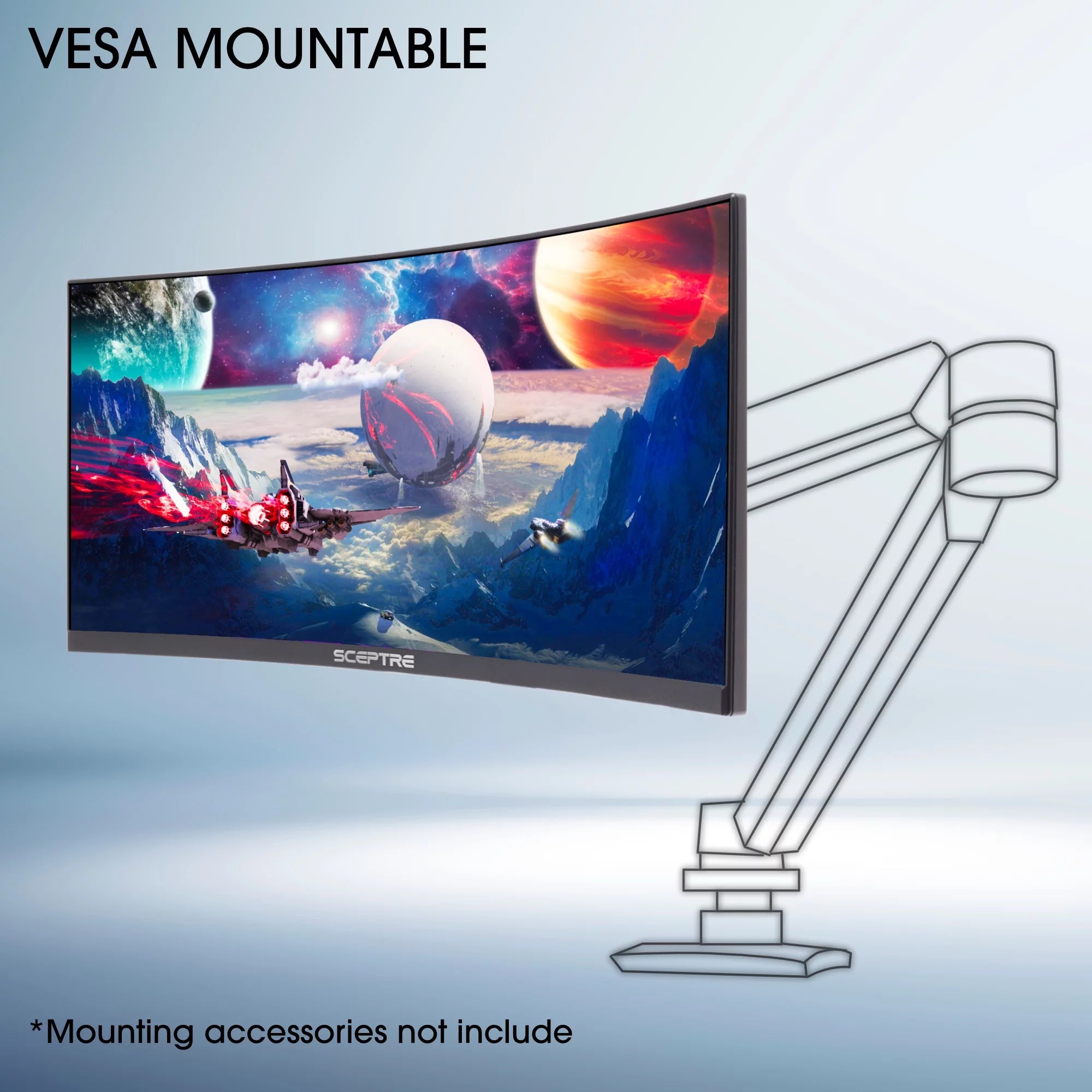 Curved 30" LED Monitor 2560 x 1080 200Hz VA V4916