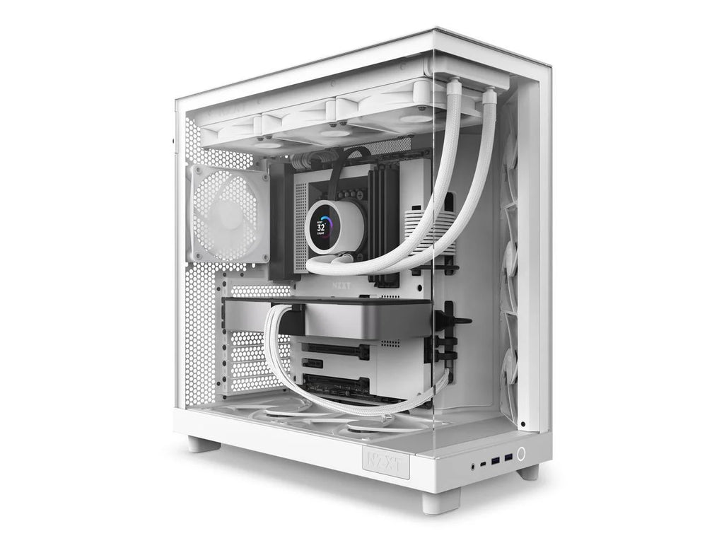 Compact Dual-Chamber Mid-Tower Airflow Case, White P7047