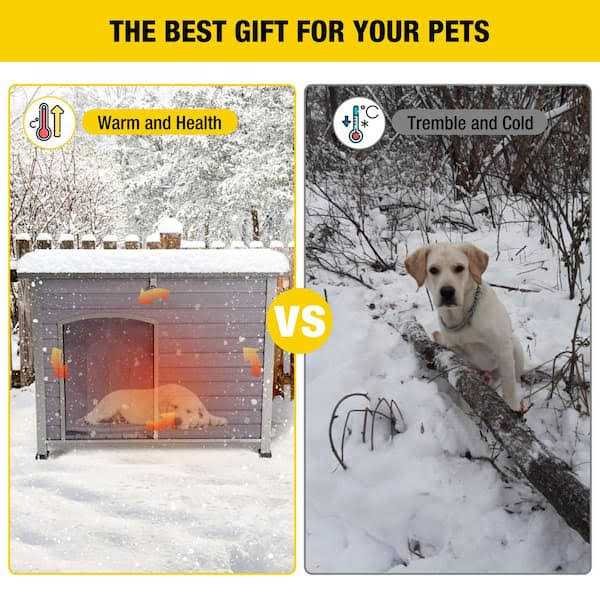 Insulated Outdoor Dog House with Waterproof Roof D281