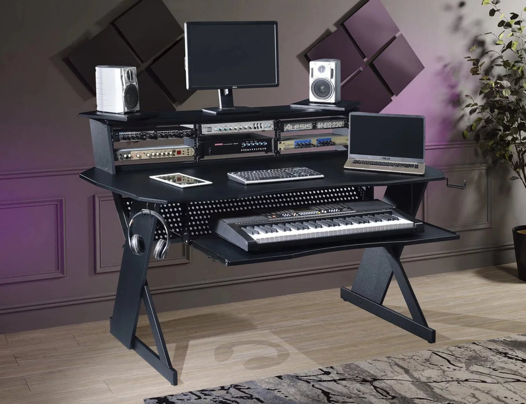 Music Recording Studio Desk Workstation with 3 x 4U Rack V675