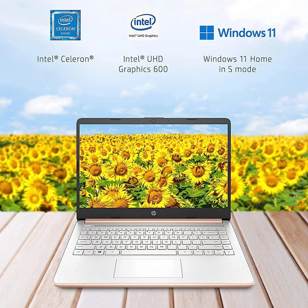 14" Ultralight Laptop, Intel Celeron Quad-Core, 16GB RAM, 64GB eMMC, Windows 11, Pink E321776