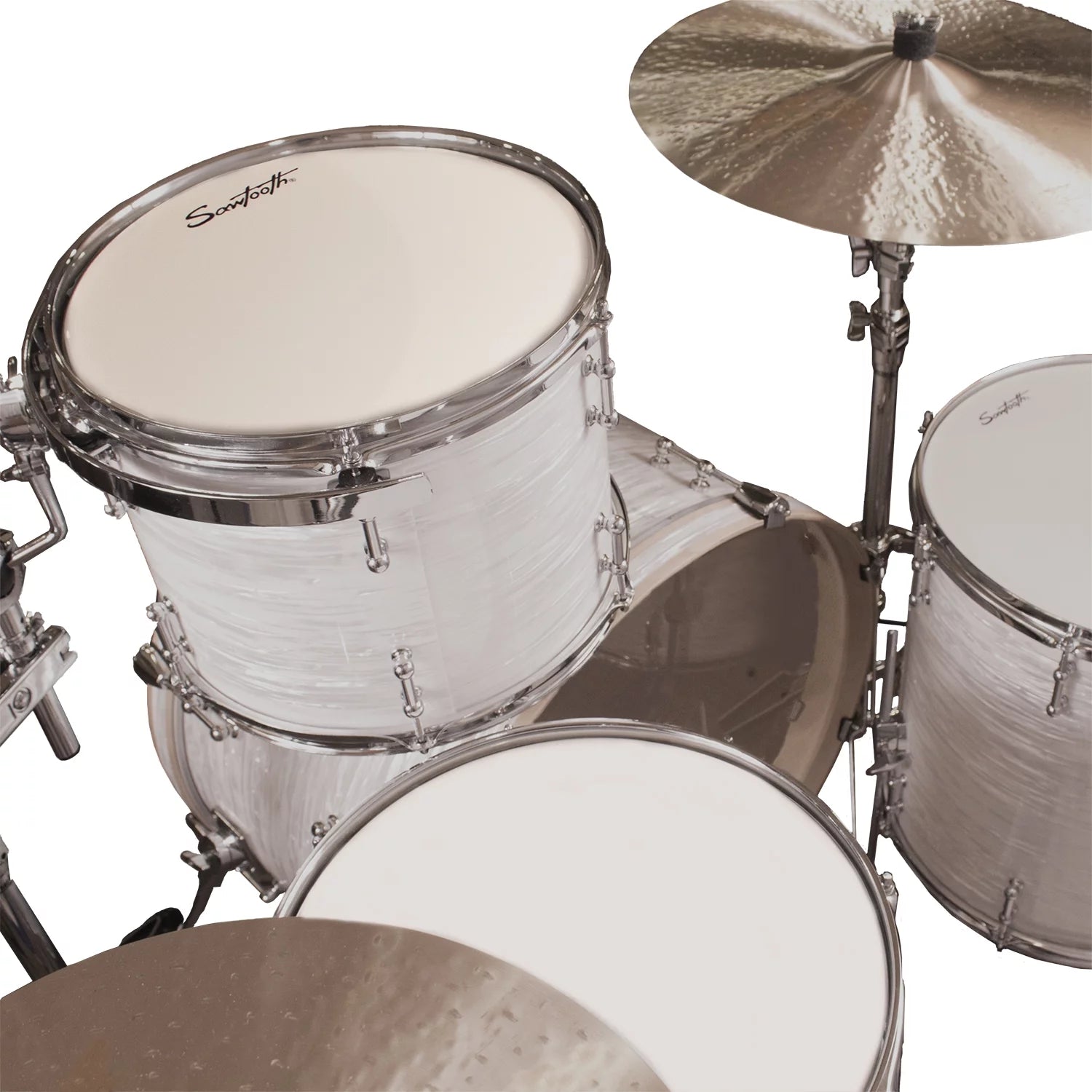 4-Piece Drum Shell Pack with 24" Bass Drum, White Oyster X60563