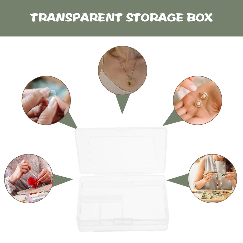 Clear Storage Boxes with Lids, 4 Pack B157552