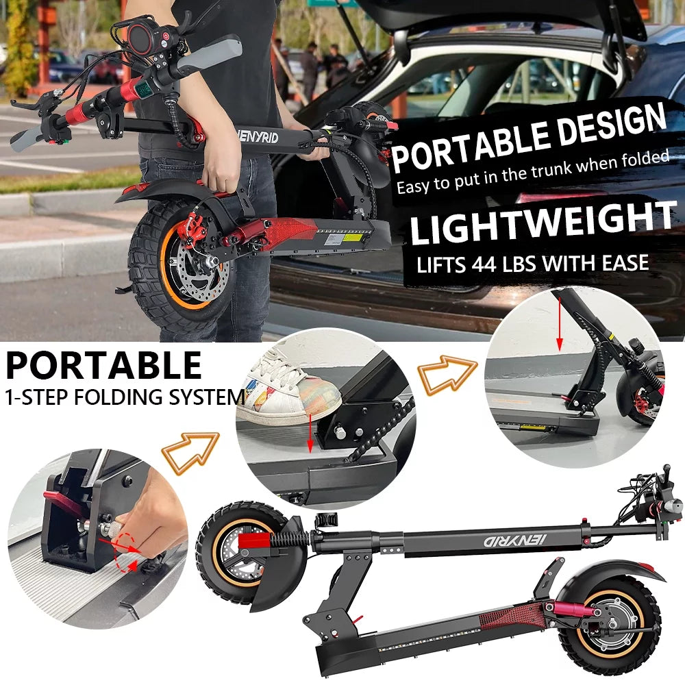Electric Scooter 28 mph, 25 Miles Range, 700W, 10" Tires, Foldable A877022