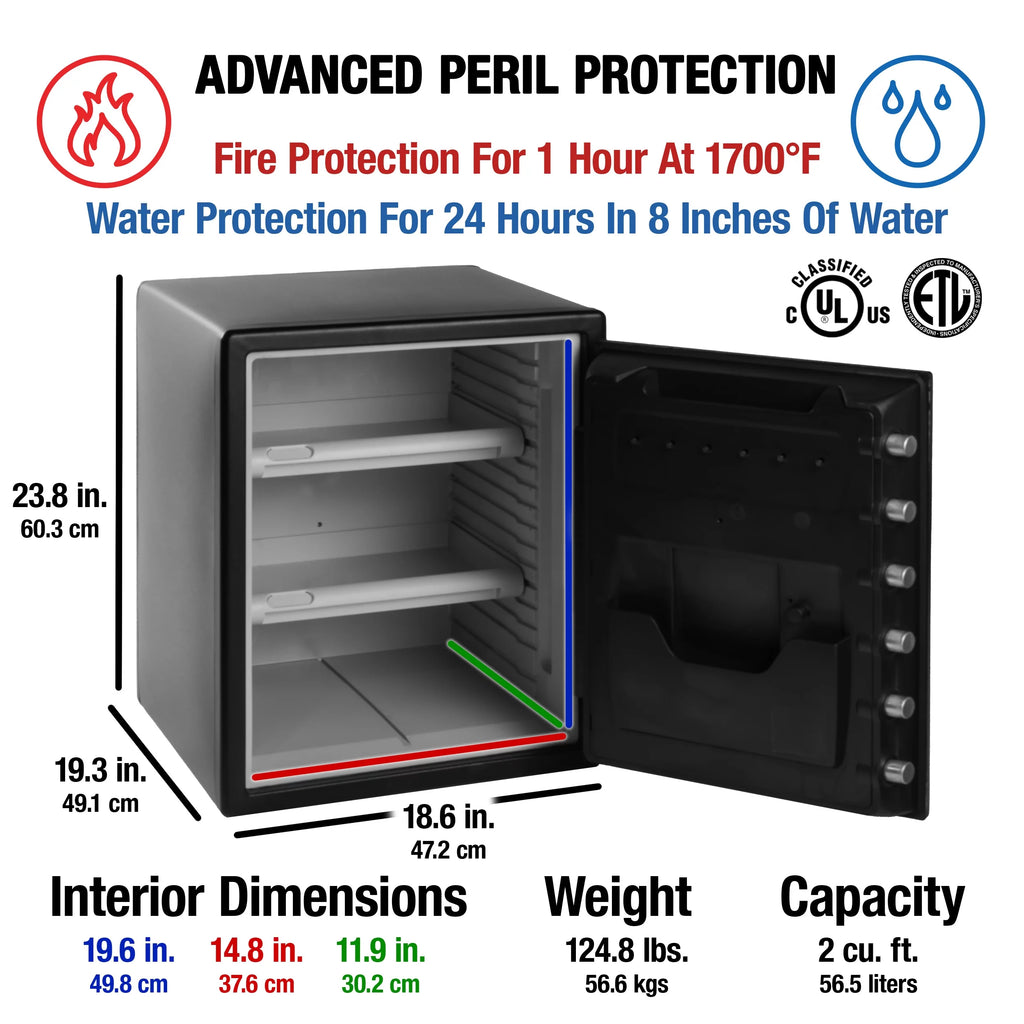 Water and Fire-Resistant Safe with Digital Keypad Lock, 2.0 cu. ft. Y959974
