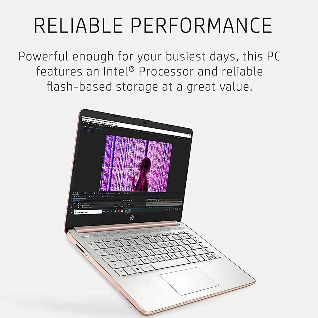 14" Ultralight Laptop, Intel Celeron Quad-Core, 16GB RAM, 64GB eMMC, Windows 11, Pink E321776