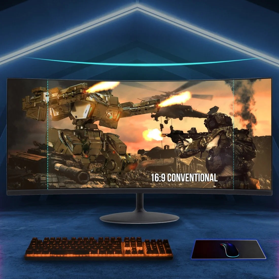 34" Curved Gaming LCD Monitor, 21:9 W71909