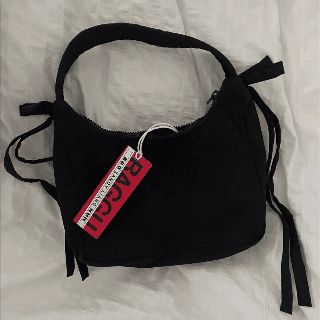 Mini Bow Nylon Handbag P87138