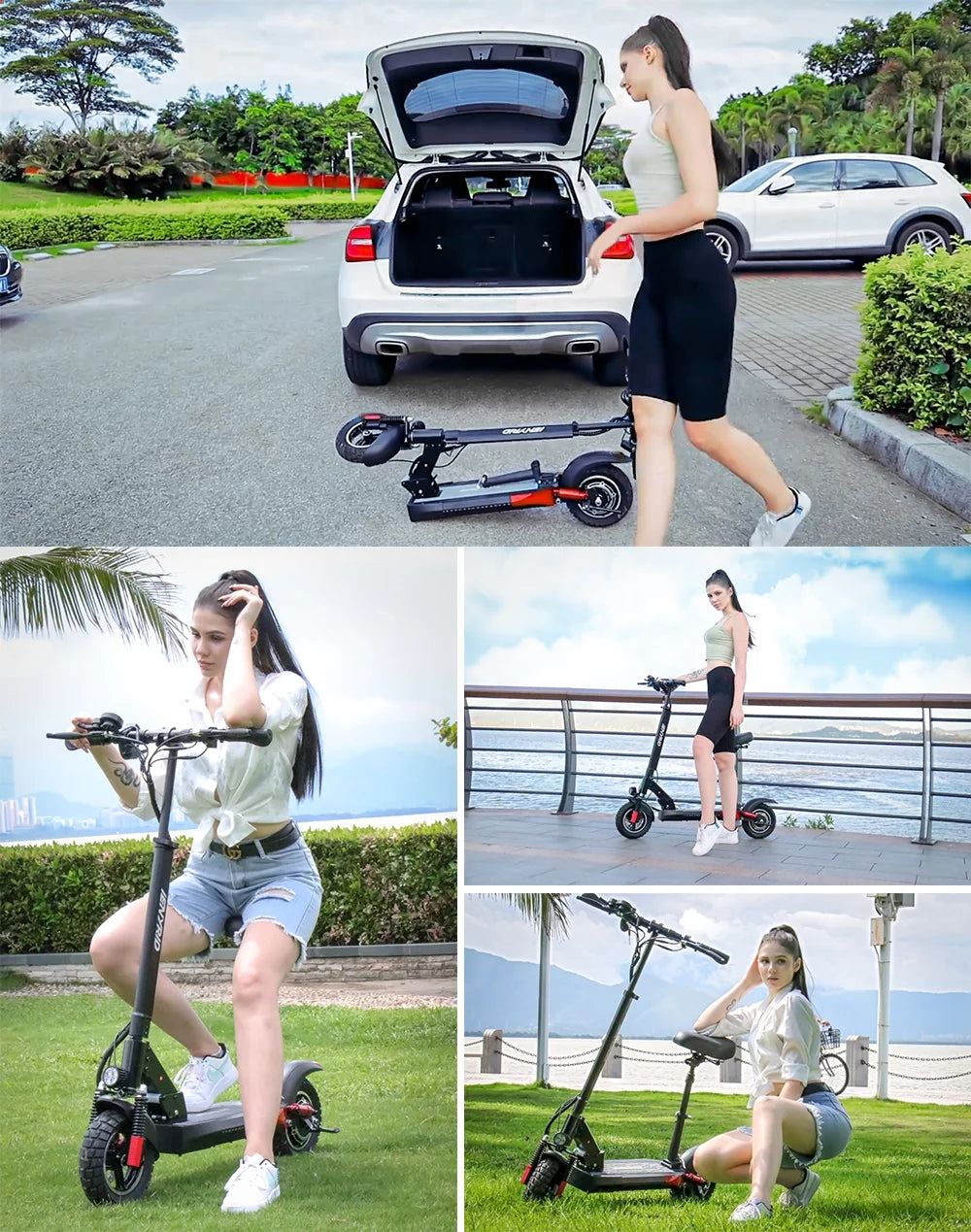 Electric Scooter 28 mph, 25 Miles Range, 700W, 10" Tires, Foldable A877022