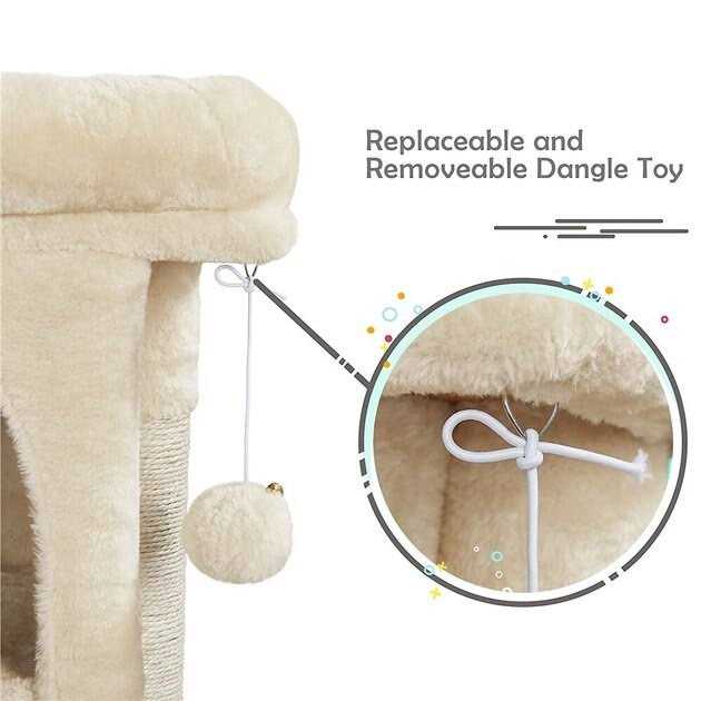 2-Level Plush Cat Tree with Condo M63991