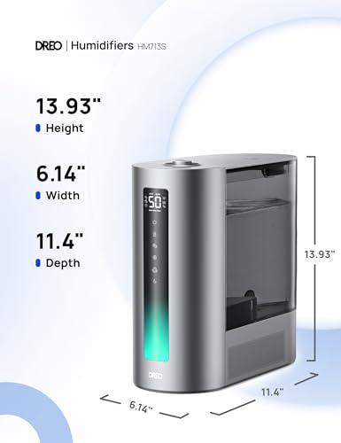 6L Warm & Cool Mist Humidifier for Bedroom, 60Hr Quiet Runtime P6813