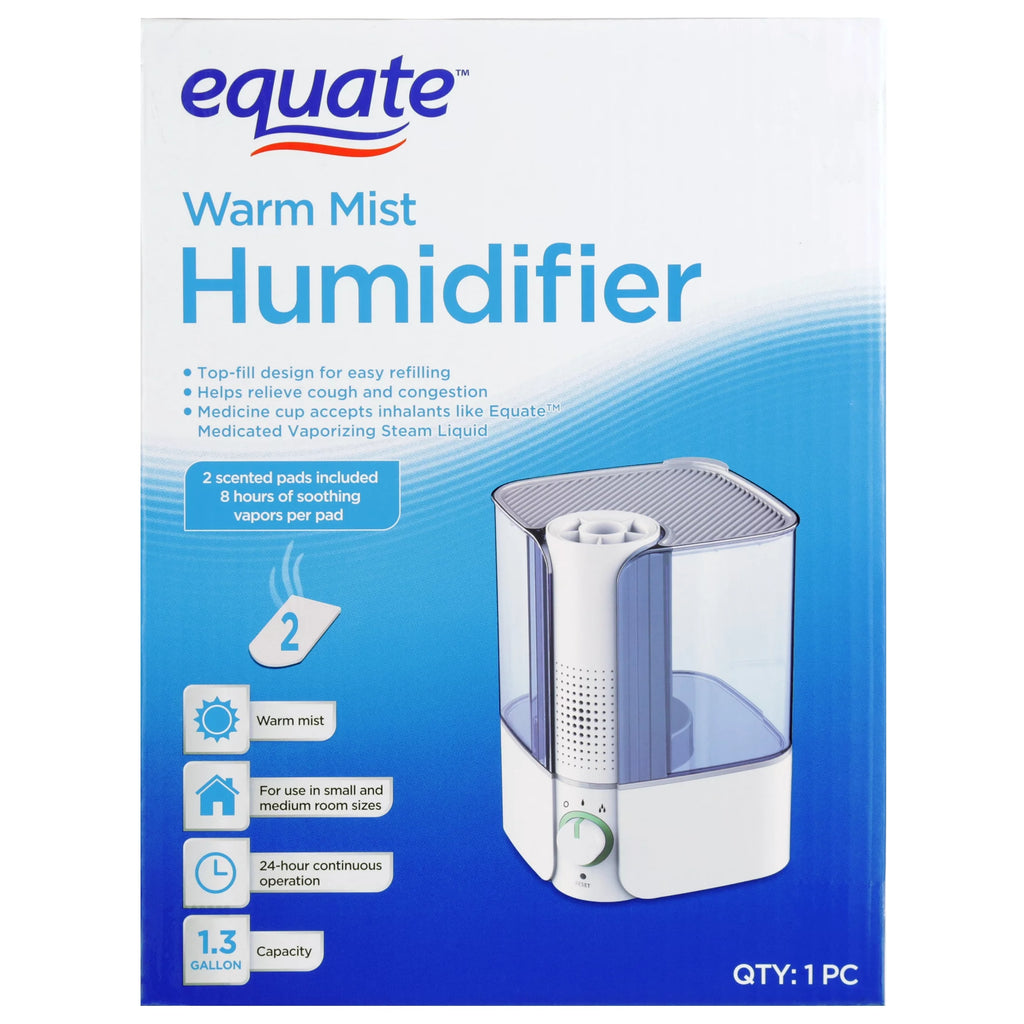 Warm Mist Humidifier, Filter Free, Top Fill, 1.3 Gallon O417