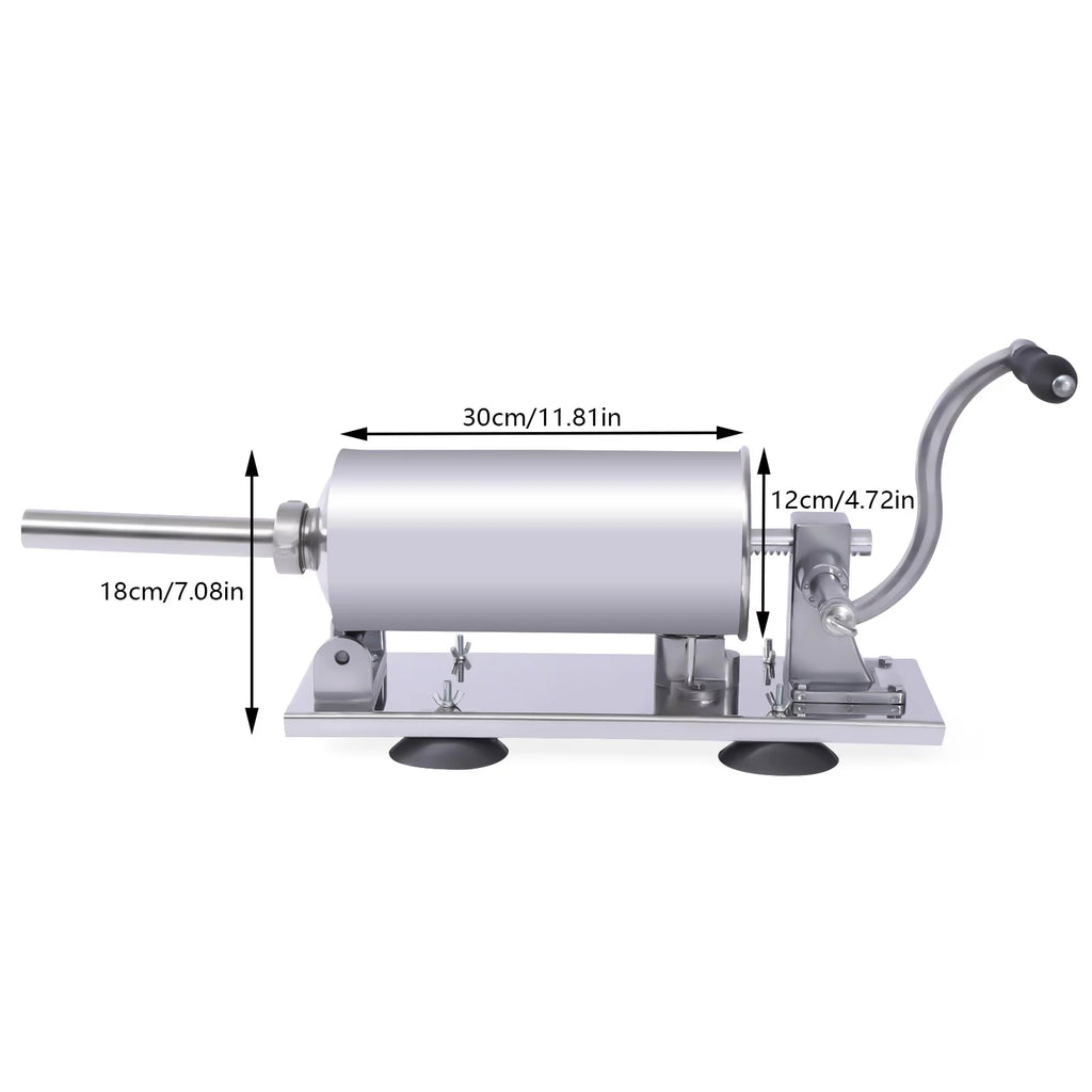 Manual Stainless Steel Horizontal Sausage Stuffer 4L V209