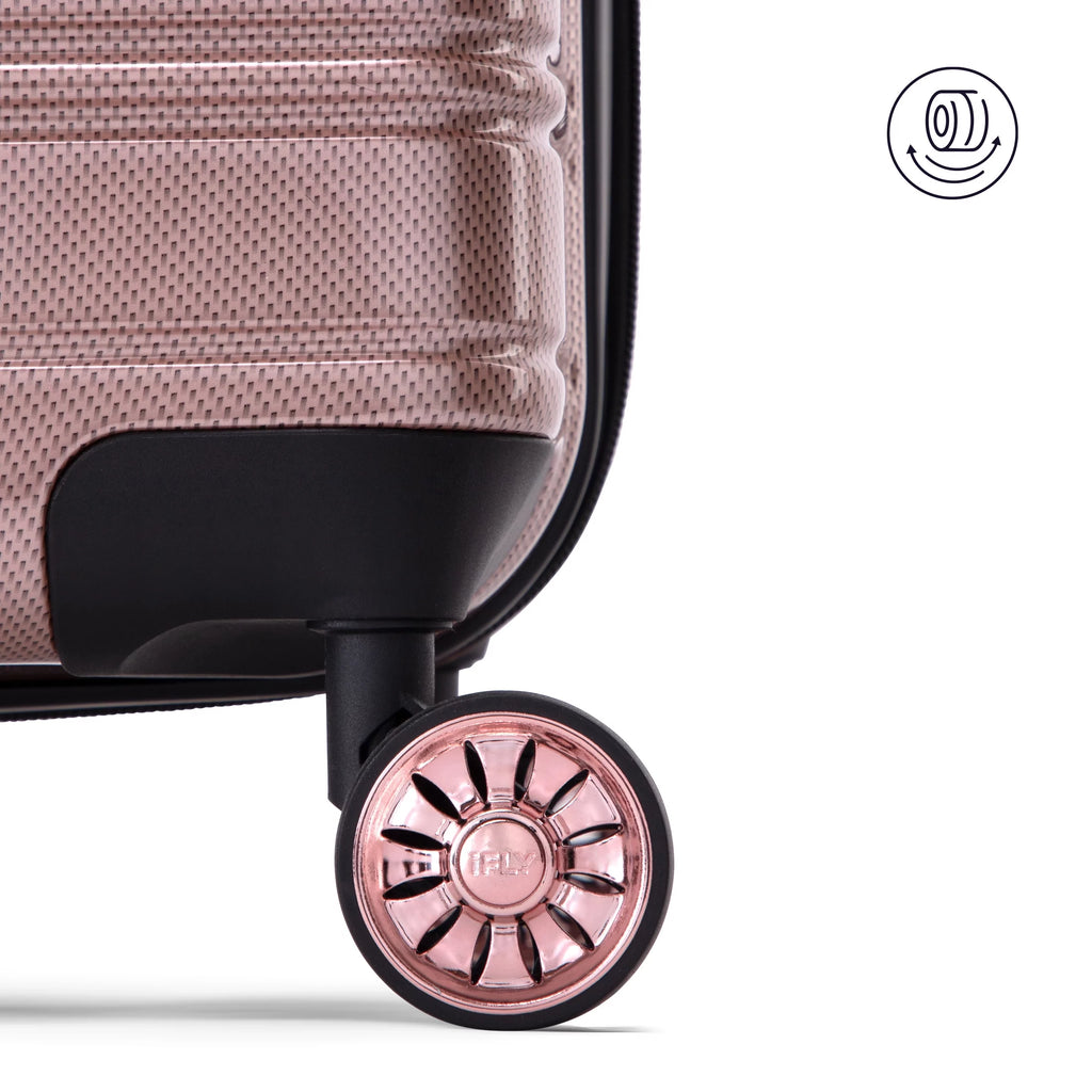 Hardside Luggage 3 Piece Set, 20" Carry-on, 24" and 28" Checked, Rose Gold G1720