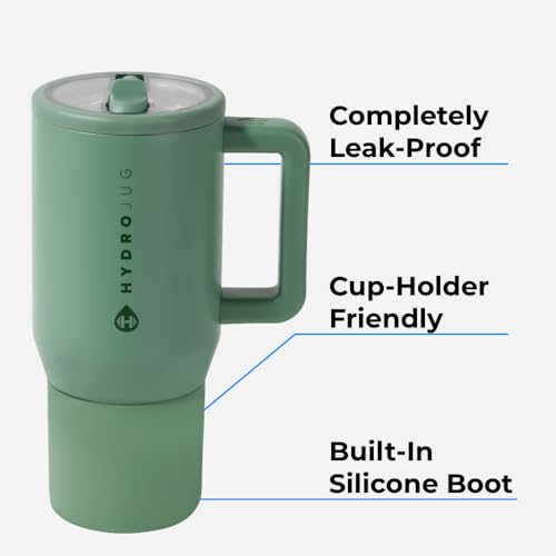 40 oz Insulated Water Bottle with Handle and Flip Straw Y728706