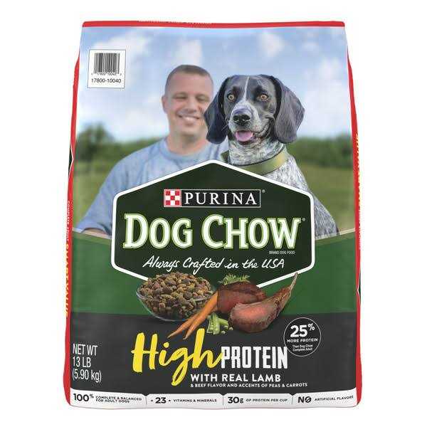 High Protein Dry Dog Food with Real Lamb & Beef Flavor C7314