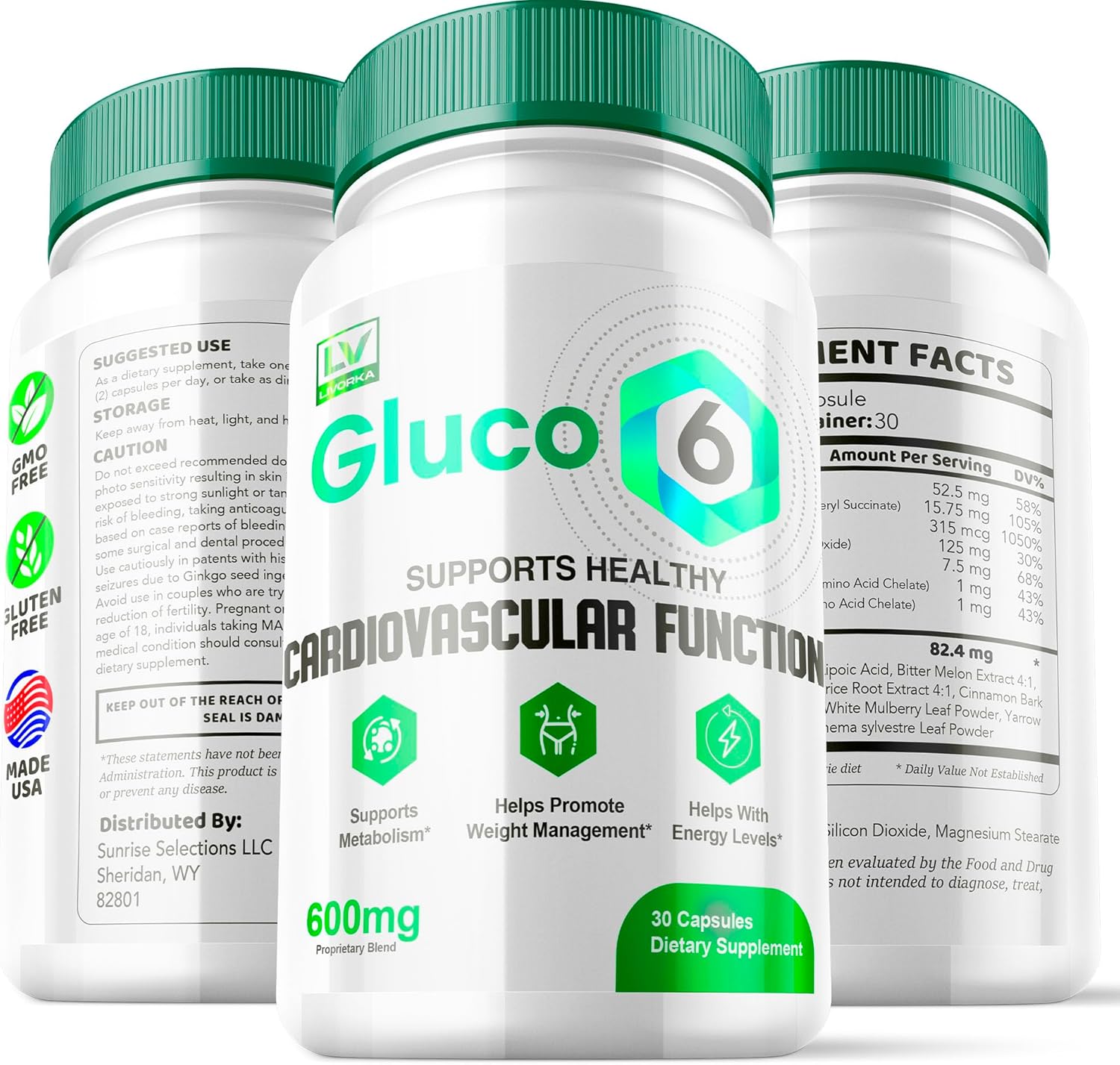 Gluco 6 Blood Support Capsules, 90 Count W89589