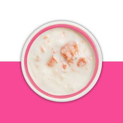 Lickable Cat Food Topper with Salmon and Chicken Broth V69012
