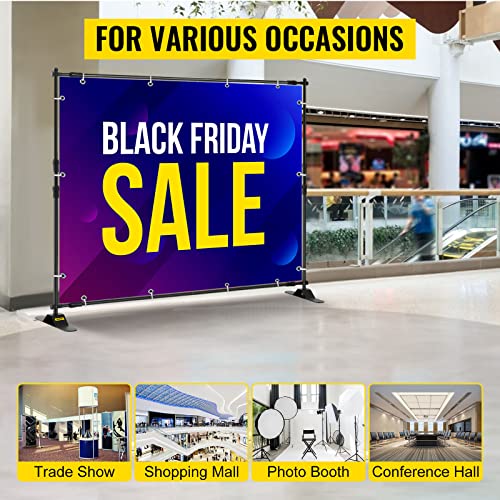 Backdrop Banner Stand 8 x 8 Ft Adjustable Height with Carrying Bag H6319