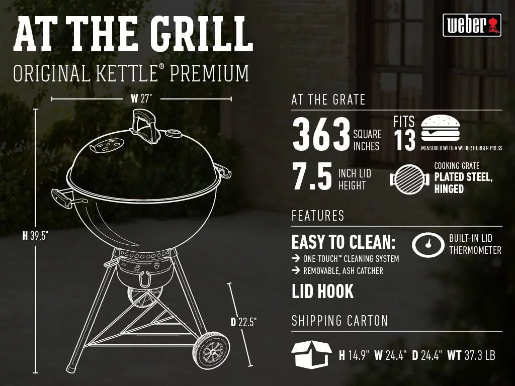 Charcoal Grill, 22-Inch, Copper E749286