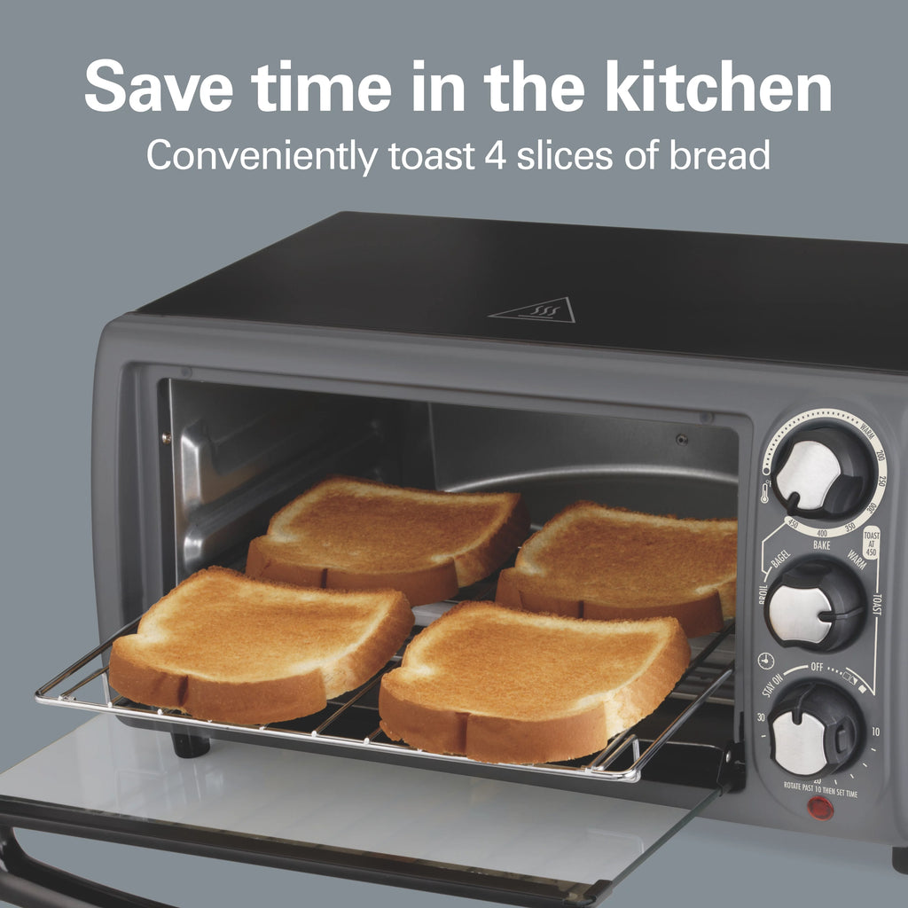Toaster Oven, Black with Gray Accents Q18407