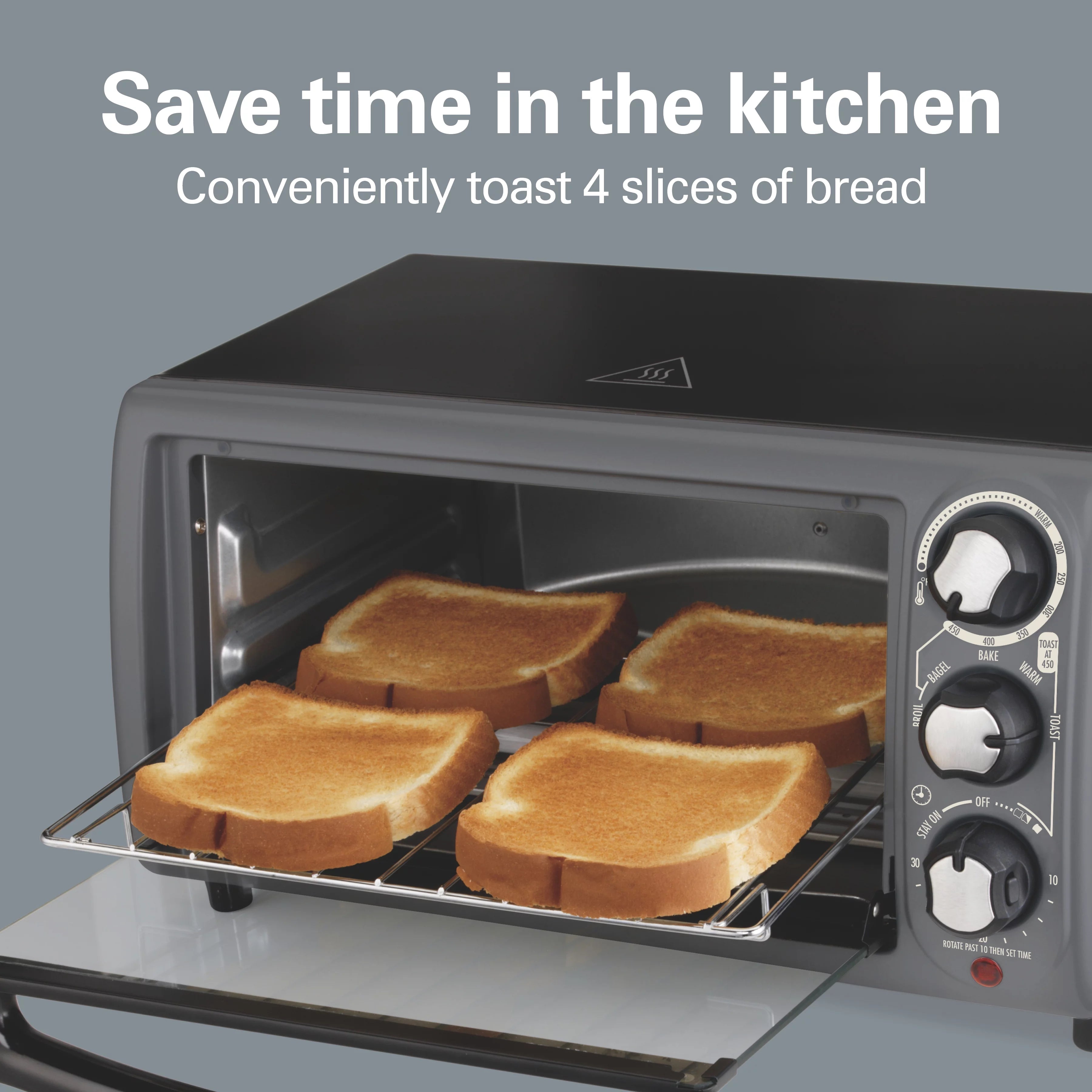 Toaster Oven, Black with Gray Accents Q18407