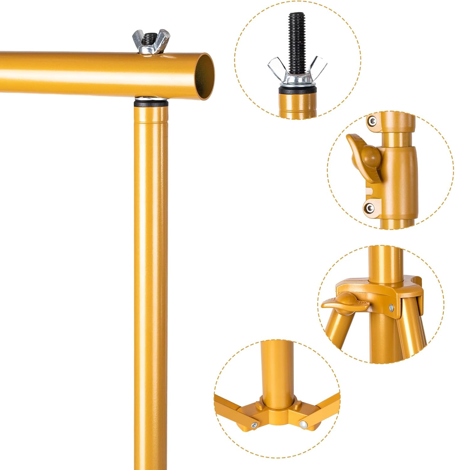 Photography Backdrop Stand, 10x10ft, Gold, with Carry Bag K160