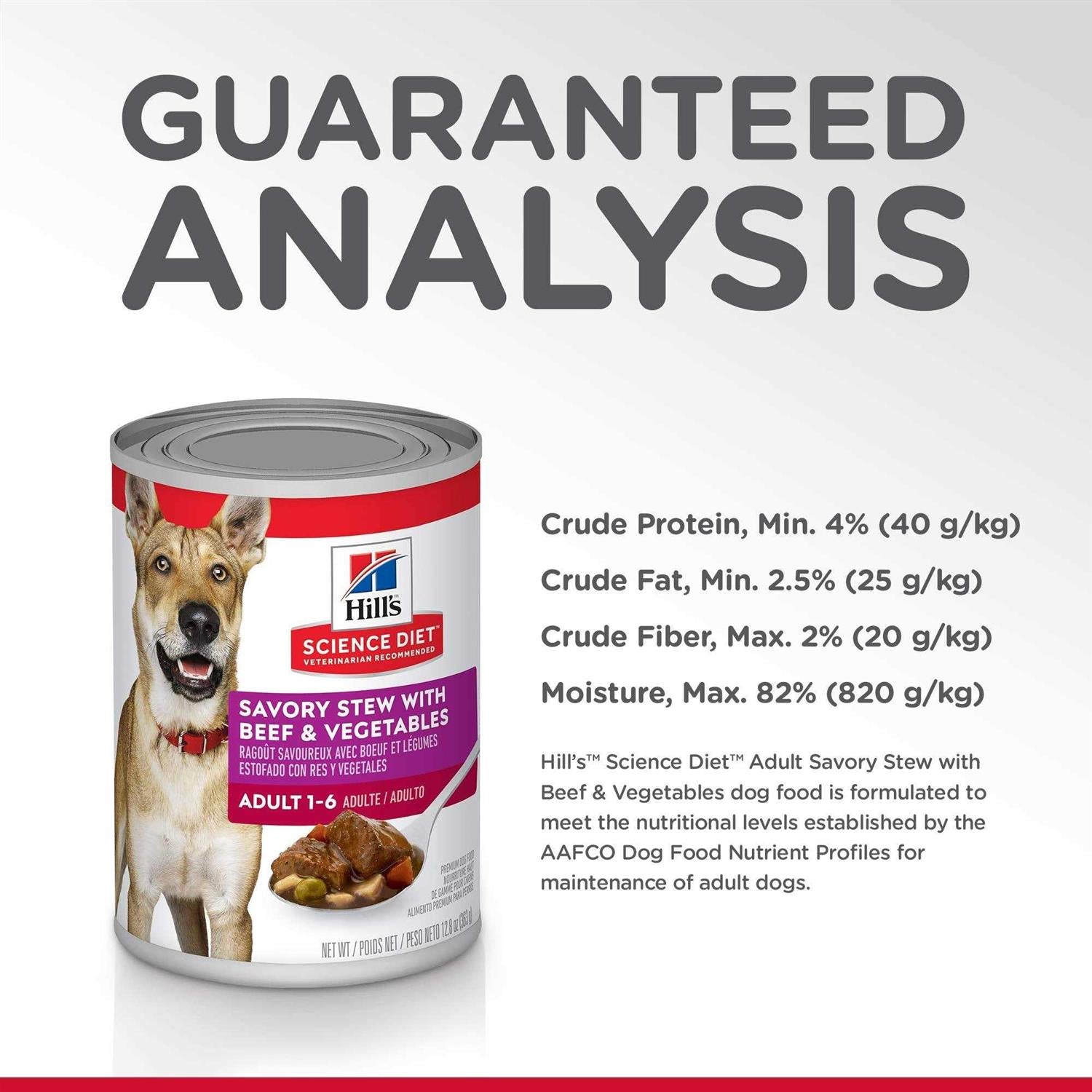 Savory Stew with Beef & Vegetables Canned Dog Food H702009