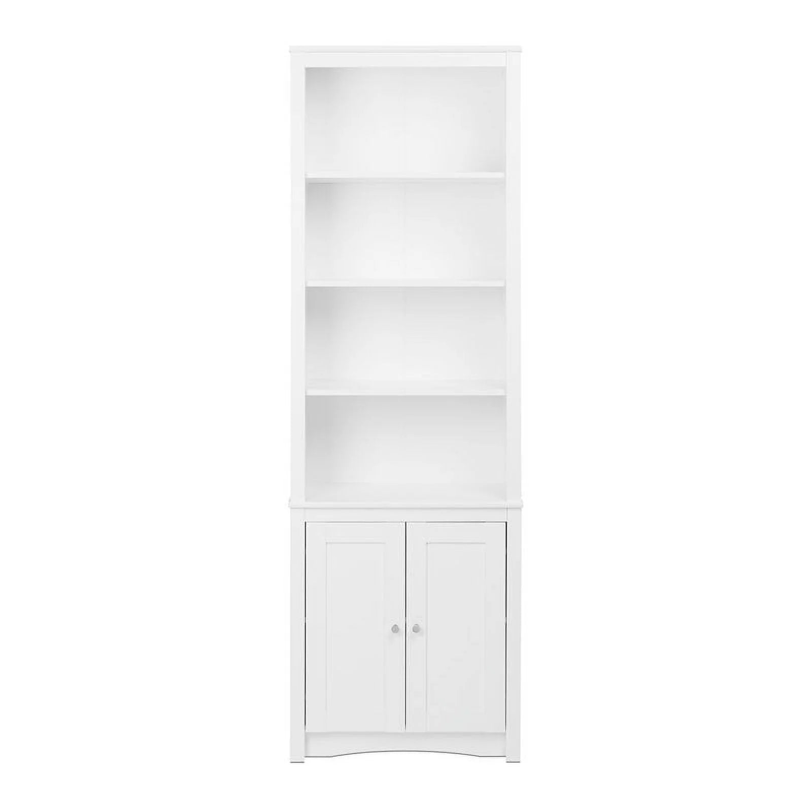 Tall 6 Shelf Bookcase with 2 Shaker Doors V882