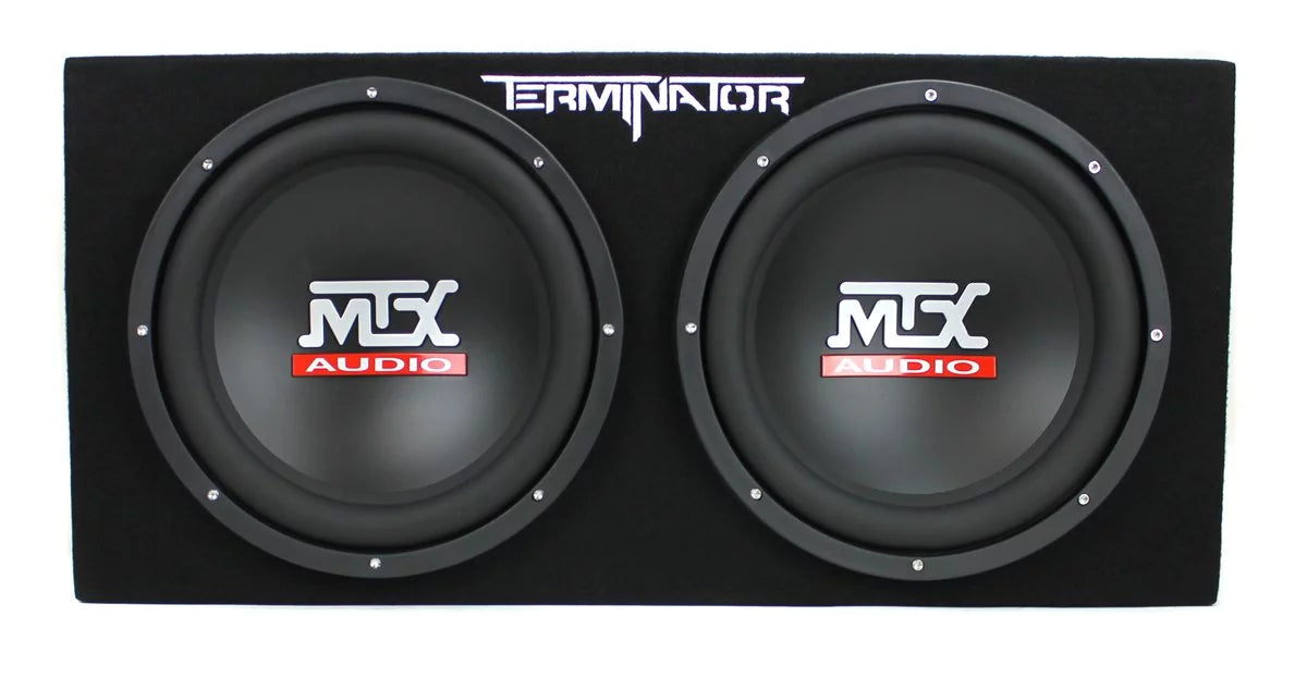 12" 1200W Dual Loaded Car Subwoofers with Box and 1500W Amp Kit T57089