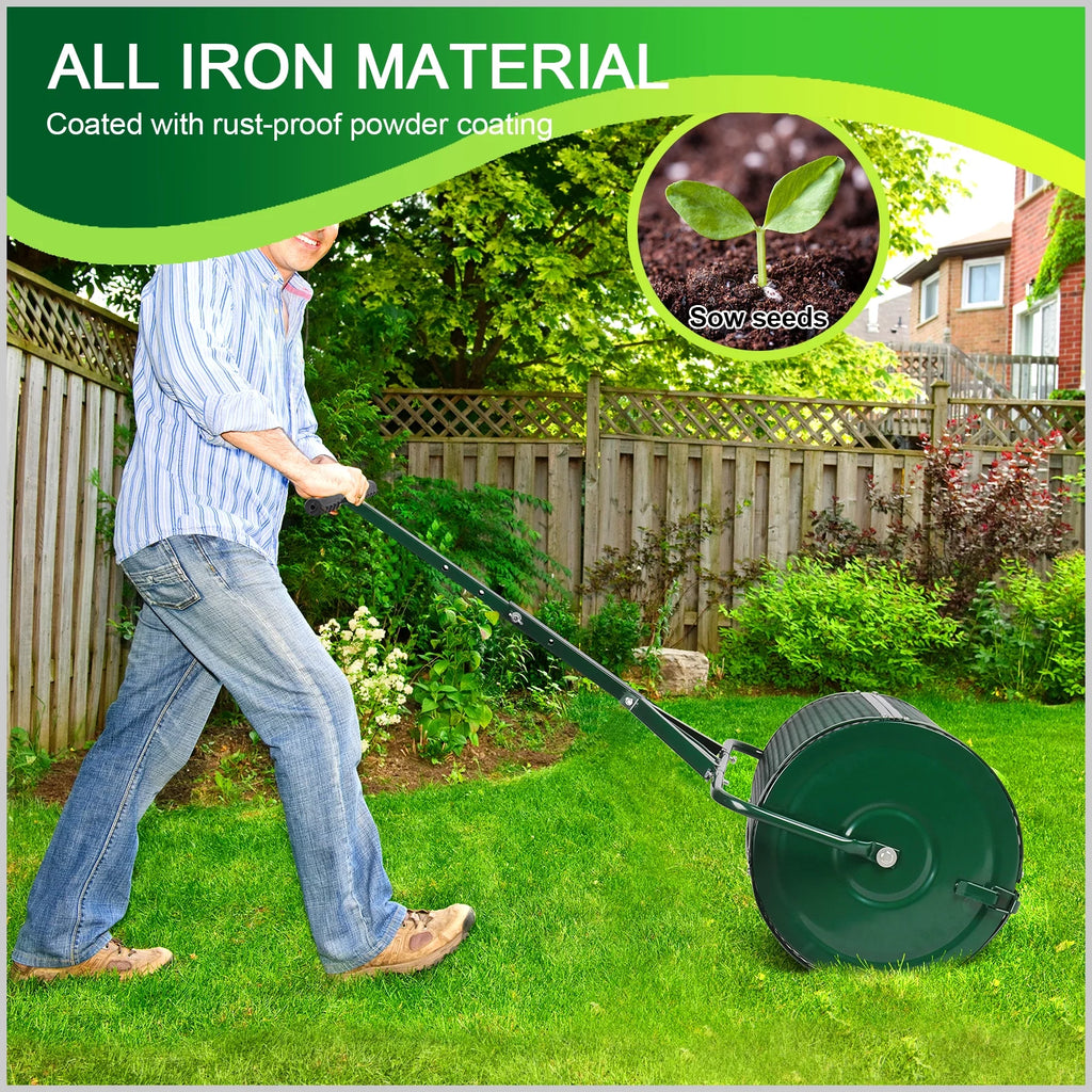 Compost Spreader with T-Shaped Handle for Lawn and Garden X795