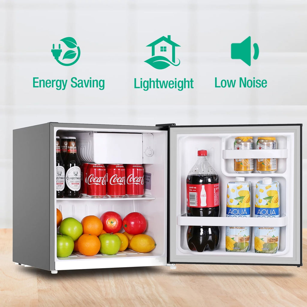 Mini Fridge with Freezer, 1.7 Cu.Ft, Adjustable Thermostat, Reversible Doors, Black M175307