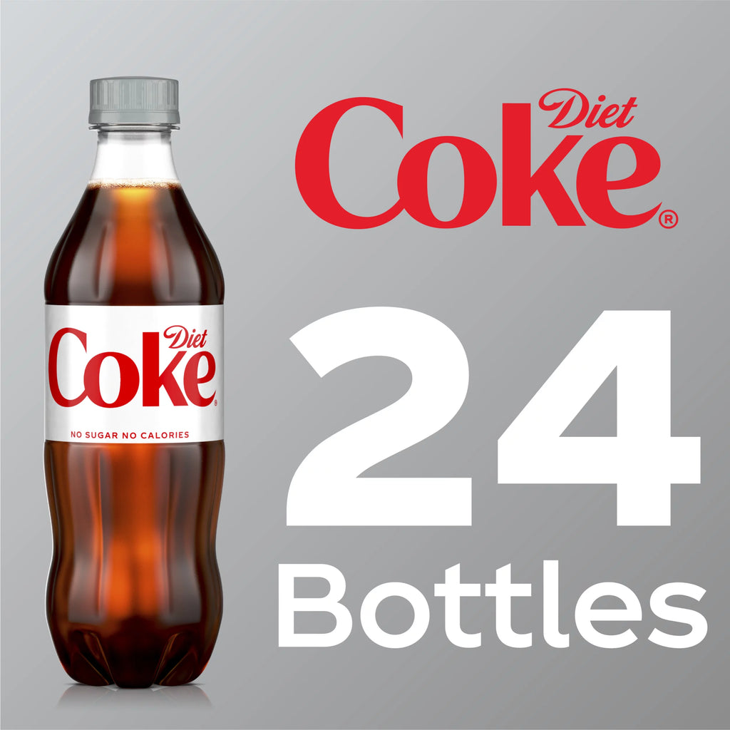 Diet Soda Soft Drink, 16.9 fl oz, 24 Pack P8150