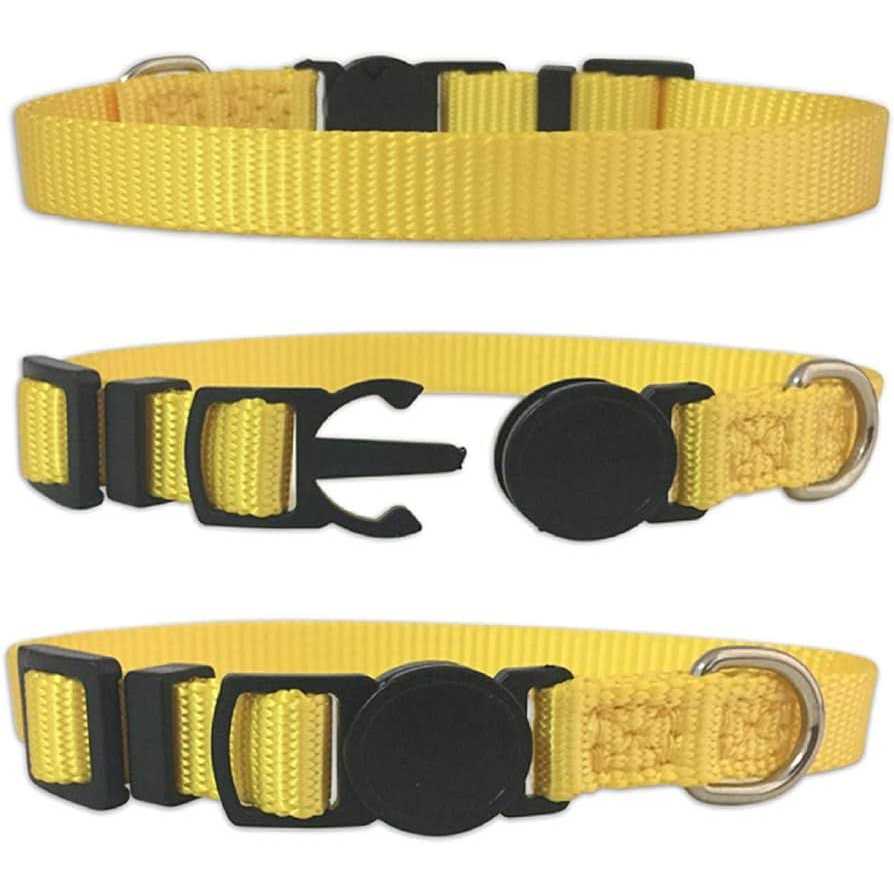 14PCS Soft Nylon Adjustable Breakaway Puppy ID Collars with Record Keeping Charts C48549
